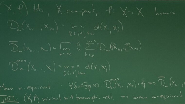 Ein mathematisches Tafelbild