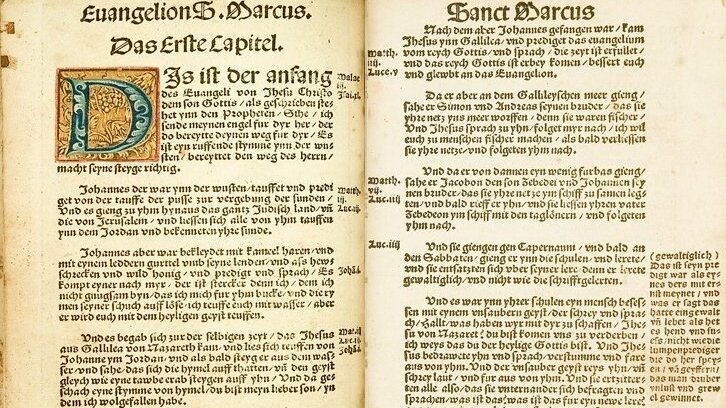 Doppelseite der Luther-Bibel