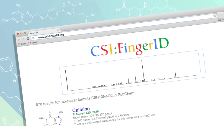 Künstlerische Darstellung von CSI:FingerID als Web-Suchmaschine